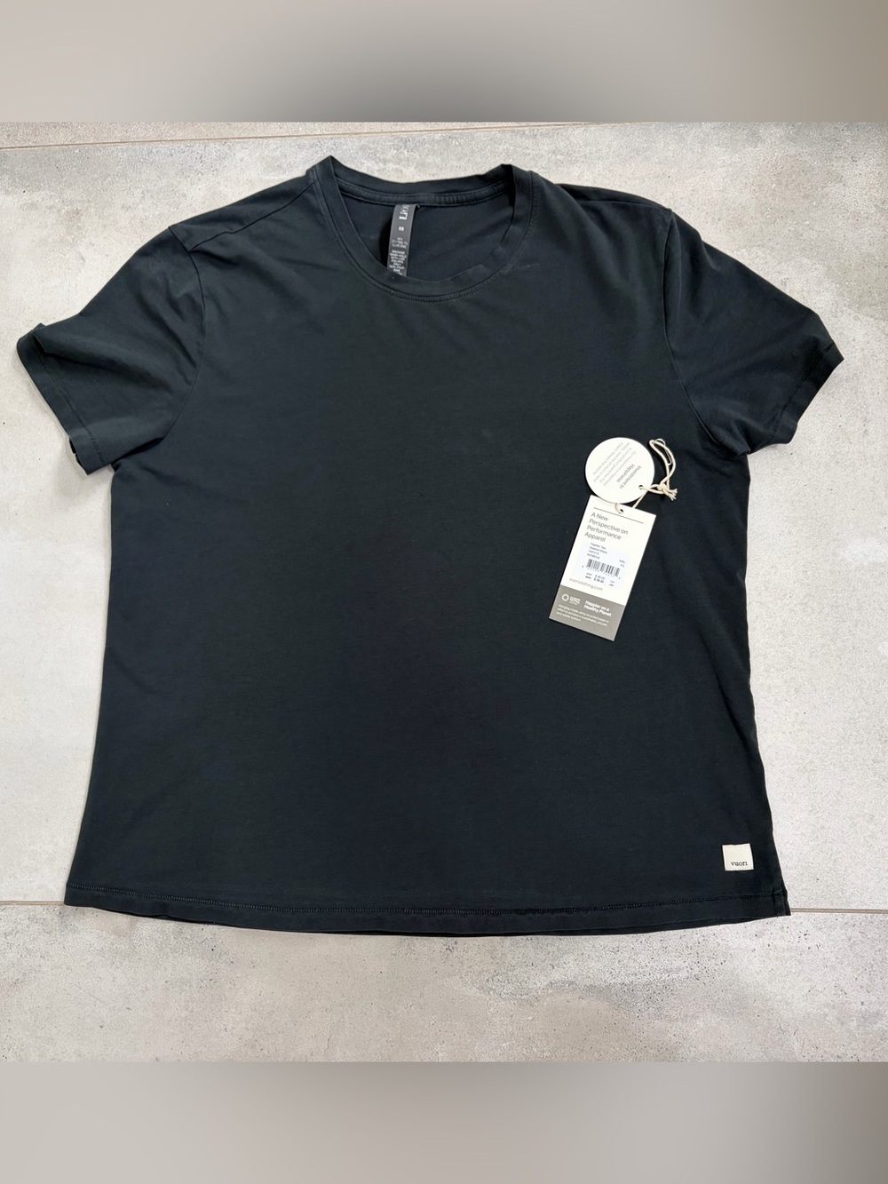 Women’s Vuori Feather Tee Washed Black - Size XS